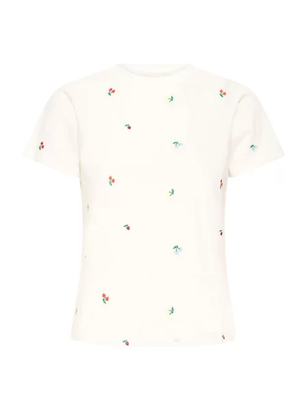ICHI Tricou IHOLYA albastru pastel / verde / roșu alb