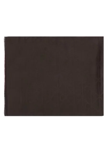 Calvin Klein Sál Emblem Aop Glossy Tonal Scarf Sötétbarna barna