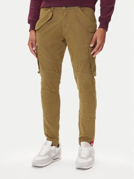 Kalhoty z materiálu Alpha Industries khaki