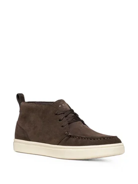 Fűzős szarvasbőr sneaker Geox barna