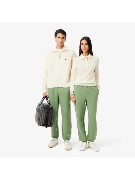 Lacoste Spodnie Dresowe Z Polaru zielony