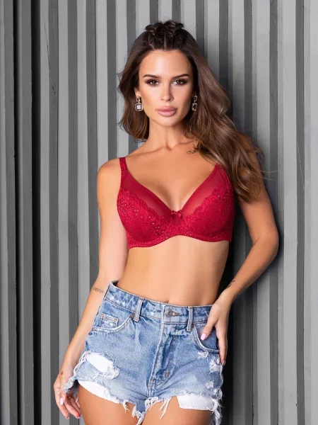 ISSA Plus Бюстгальтер Текстиль бордовий