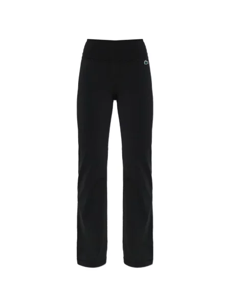 Leggings Lacoste evazate cu autograf negru