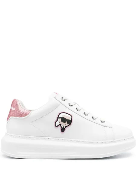 Sneakerși Karl Lagerfeld din piele alb