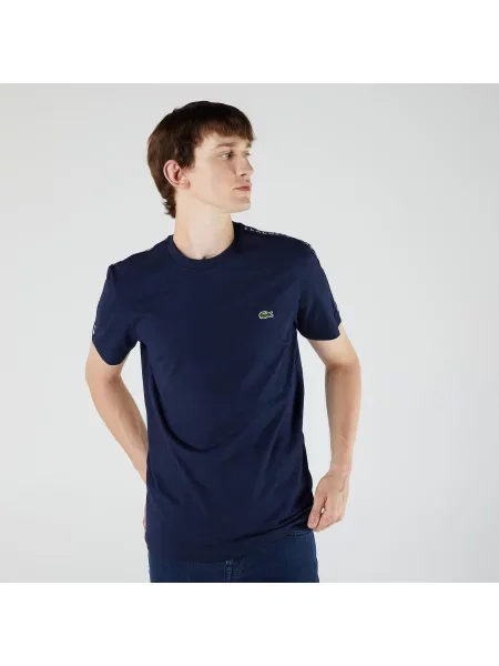 Lacoste футболка чоловіча з круглим вирізом синя