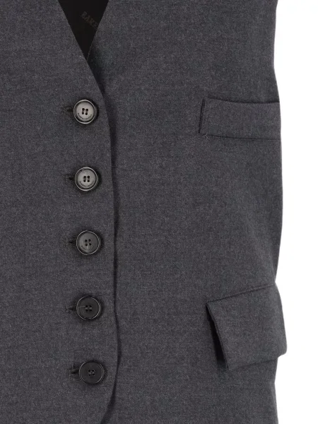 Vestă Barena de flanelă gri