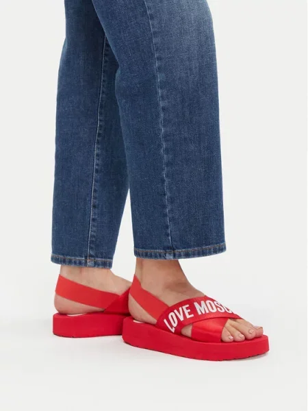 LOVE MOSCHINO Sandały czerwony