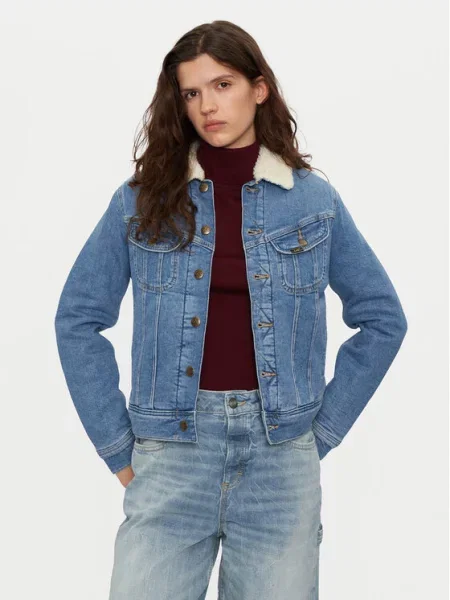 Kurtka Lee Sherpa Rider Jacket Blue Voyage XS niebieska