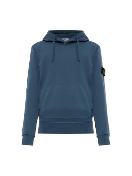 Bluza z kapturem Stone Island z kapturem z kamieniami niebieska
