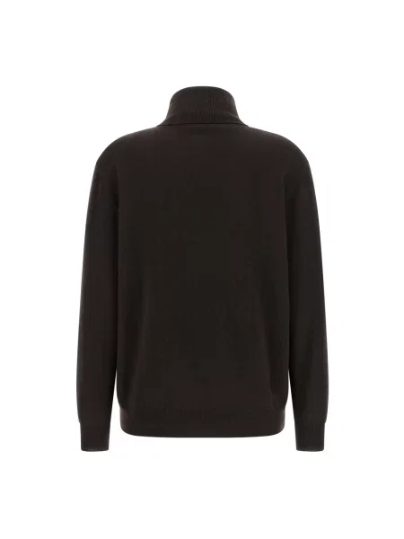 Sweter z golfem Brunello Cucinelli brązowy