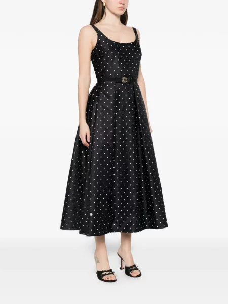 Rochie midi Elie Saab cu buline negru