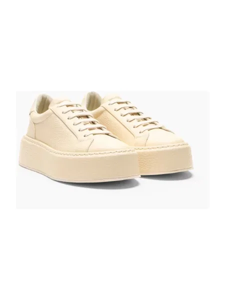 Sneakersy Casadei skórzane beżowe