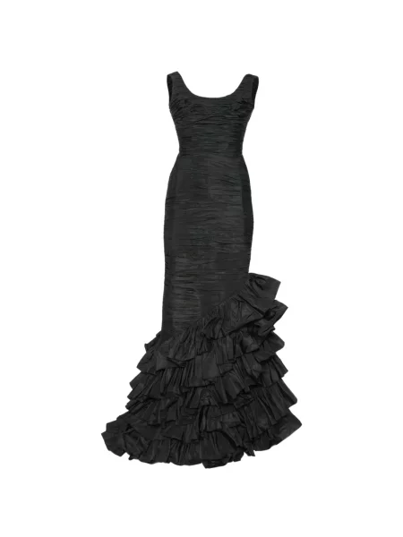 Rochie Dunesi cu volane negru