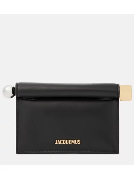 Geantă plic Jacquemus din piele negru