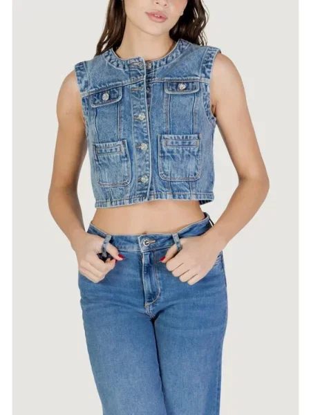 Denim brezrokavnik Morgan De Toi modra