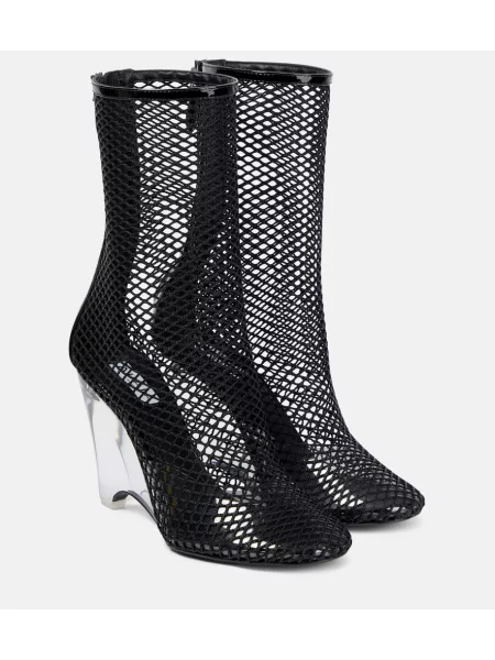 Cizme scurte Alaïa cu pană plasă negru