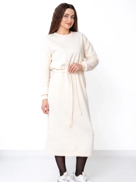 Сукня міді Носи своє молочний бавовна/поліестер