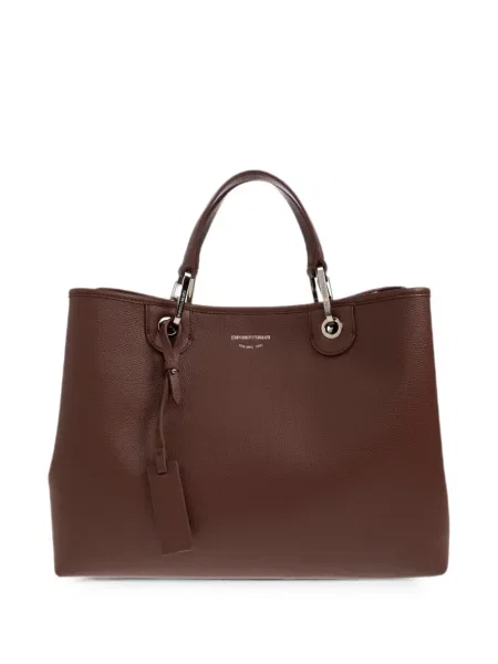 Geantă shopper Emporio Armani cu imagine maro