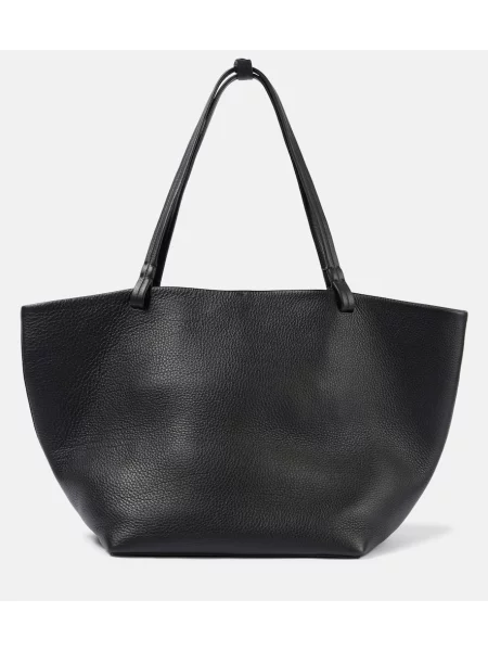 Geantă shopper The Row din piele negru