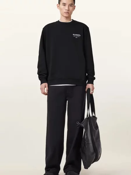 Свитер Allsaints с принтом коричневый