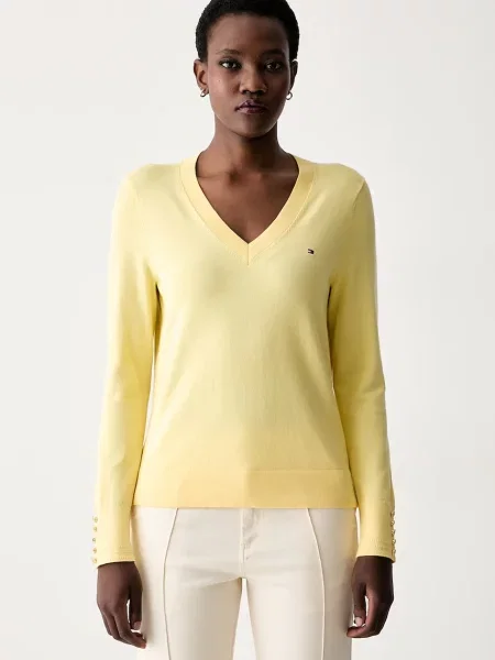 Tommy Hilfiger pulover pentru femei cu galben