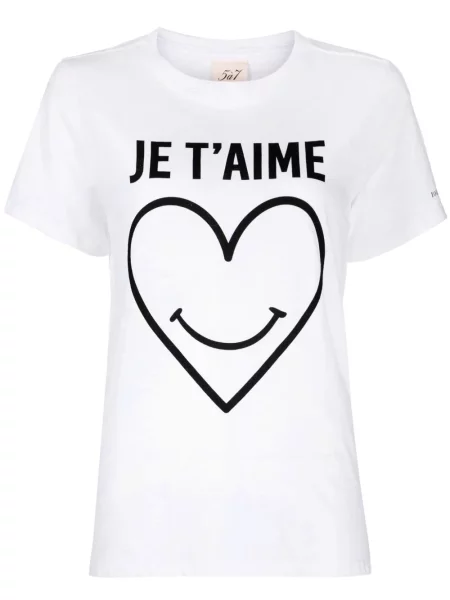 Koszulka Cinq A Sept w serca biała