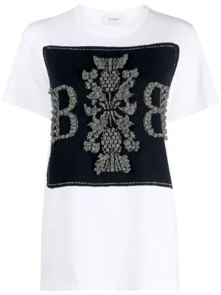 Koszulka Barrie z kaszmiru biała