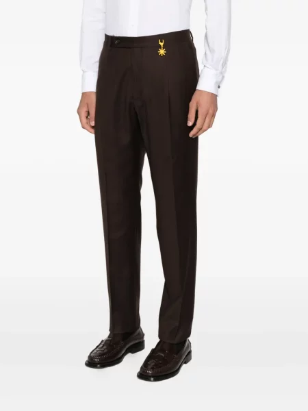 Flanelové kalhoty Manuel Ritz hnědé