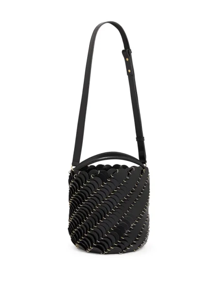Geantă bucket Rabanne din piele negru