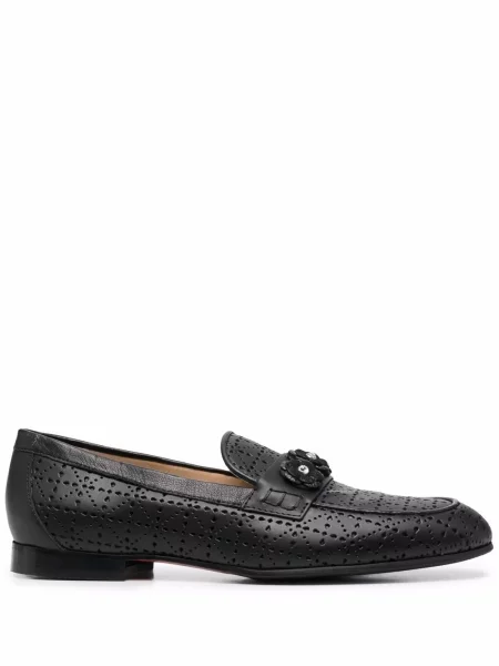 Mocasini Baldinini cu model floral cu aplicații negru