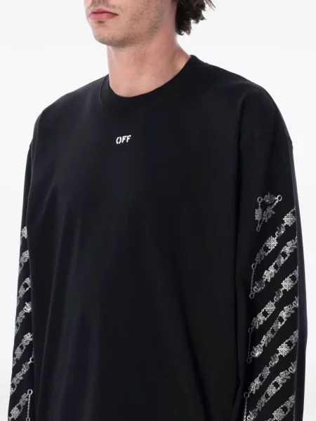 Lung tricou Off-white alb