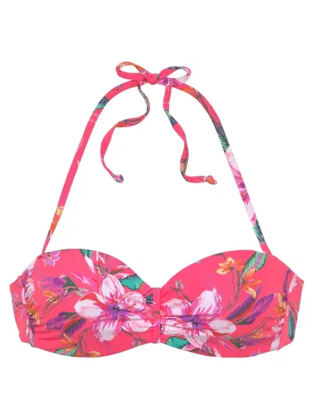 LASCANA Sutien costum de baie verde / lila / portocaliu / roz alb