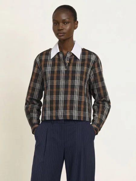 Claudie Pierlot Bluzka Koszulowa schwarz czarna