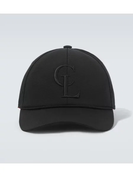 Șapcă Christian Louboutin din canvas cu autograf negru