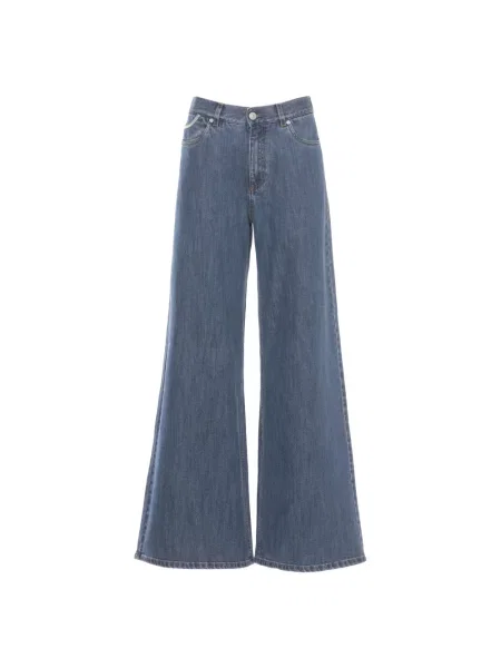 Szerokie jeansy Panicale niebieskie