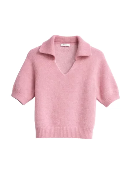 Sweter Opal Studio z krótkim rękawem różowy