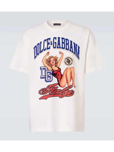 Jersey majica Dolce&gabbana s potiskom bela