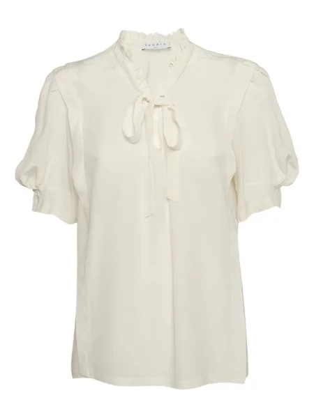 Bluză Sandro de mătase alb