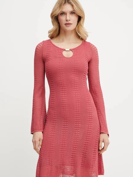 Рокля Marciano Guess EMMA къса разкроена розово