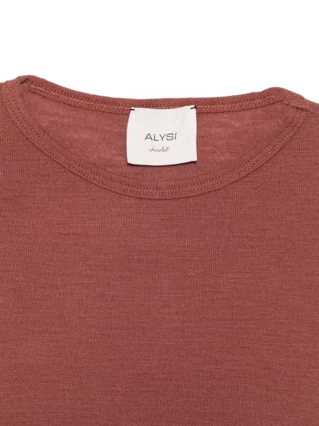 Lung top Alysi tricotate maro