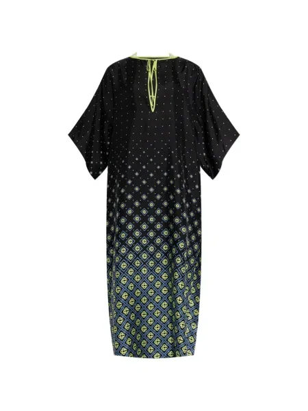 Rochie maxi Casablanca de mătase de costum negru