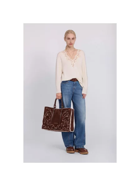 Sweter Ermanno Scervino wełniany beżowy
