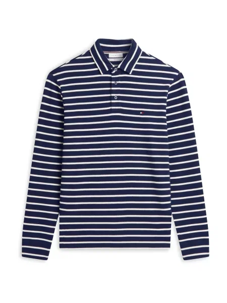 TOMMY HILFIGER Tricou albastru închis alb