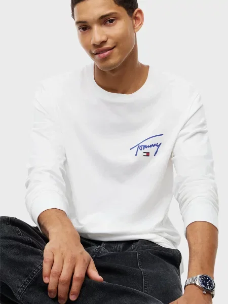 Лонгслив Tommy Jeans белый