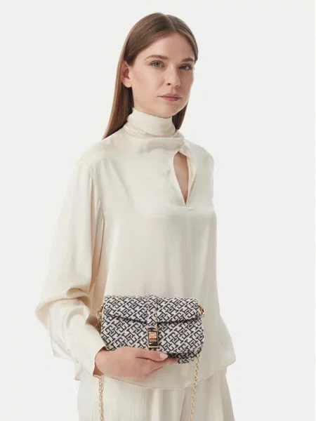 Jacquard ogrlica Tommy Hilfiger bijela