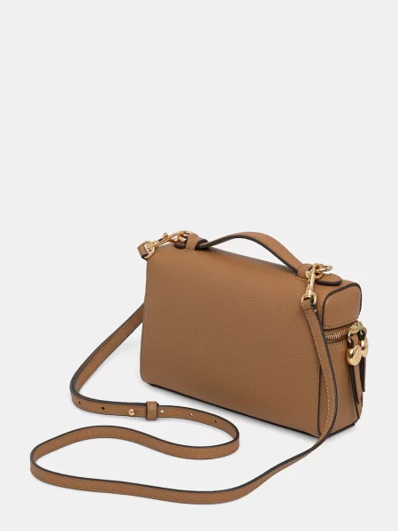 Torebka crossbody Tory Burch skórzana biznesowa brązowa
