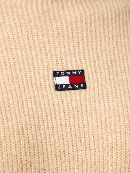 Tommy Jeans пуловер дамски с вълна бежово