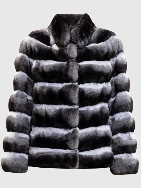 Шуба з хутра шиншили Fabio Gavazzi сіра