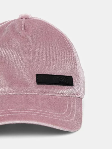Czapka z daszkiem Emporio Armani Train Athletic Velour toadstool różowa
