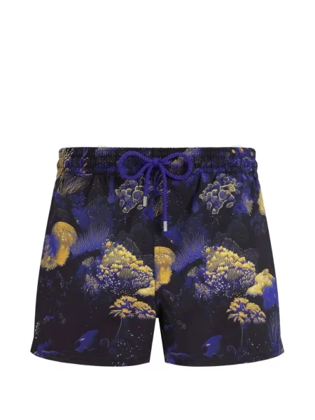Slip de baie Vilebrequin cu imagine cu cordon negru